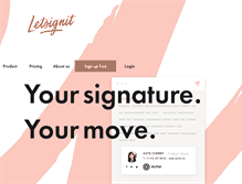 Tablet Screenshot of letsignit.com